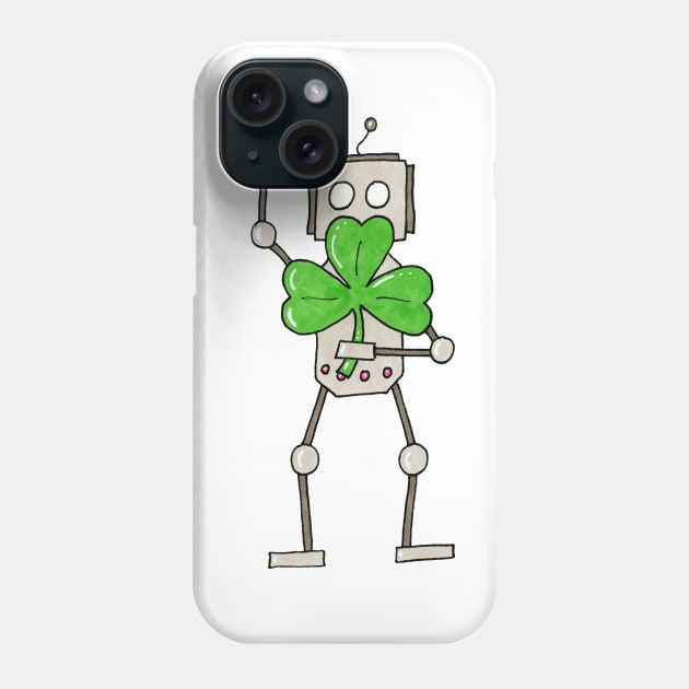 St Patrick's Day Robot Phone Case by CuteBotss