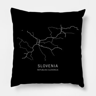 Slovenia Road Map Pillow