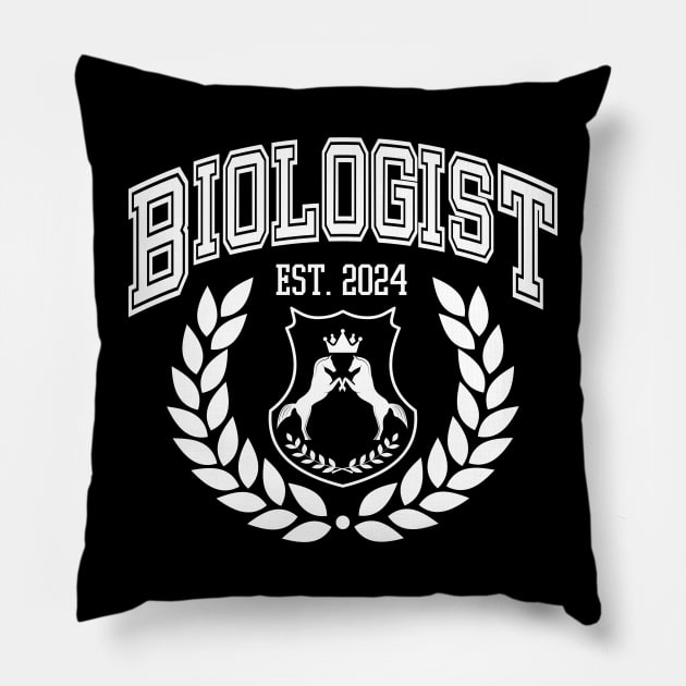 College Biology Graduation Gift | Biologist 2024 Pillow by WaBastian