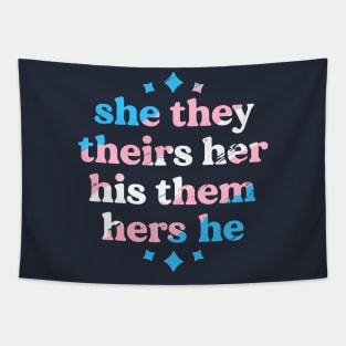 Pronouns Matter They Them Trans Pride Transgender LGBT Tapestry