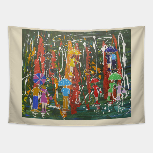 A Splash Of Colour In The Rain Umbrella Painting Umbrella