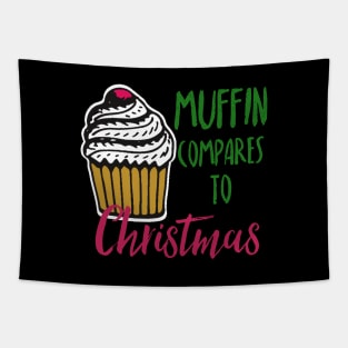 Muffin compares to Christmas, Funny Christmas pun Tapestry