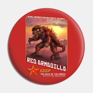 Red Armadillo Pin