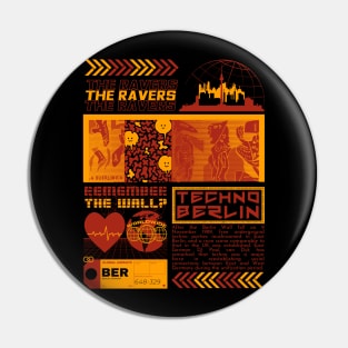 Berlin Techno - Techno Music - Techno Merch Pin