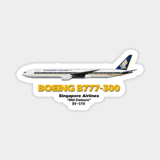 Boeing B777-300 - Singapore Airlines "Old Colours" Magnet