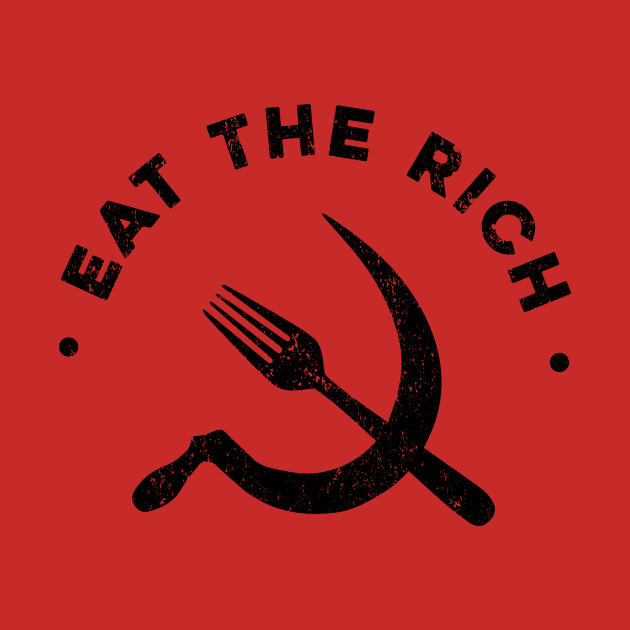 Eat the Rich Fork and Sickle by Sunshine&Revolt