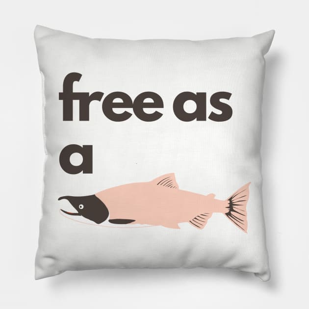 Free as a fish: Original design that will make you feel free and happy Pillow by DStudioArt