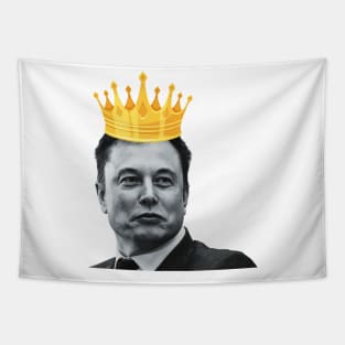 King Elon Musk Tapestry