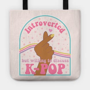 Introverted but willing to discuss k-pop black hand Tote