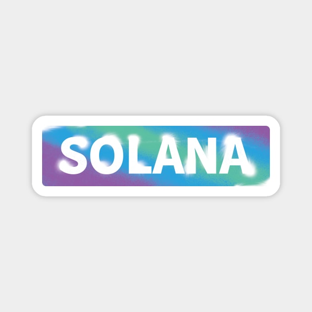 Solana Street Art Magnet by CryptoHunter