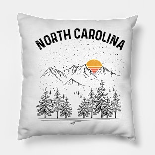 North Carolina State Vintage Retro Pillow