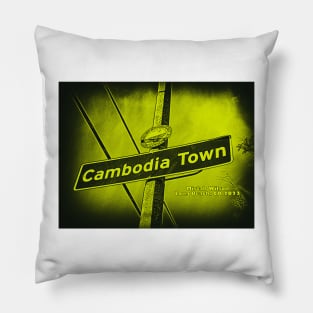 Cambodia Town CHARC NARC, Long Beach, CA by Mistah Wilson Pillow