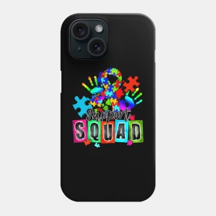 Autism Awareness Month Ribbon Support Squad Womens Kids Phone Case