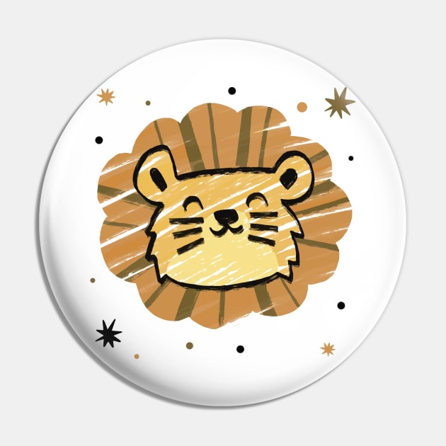 Cute drawing lion Pin by bayucesh