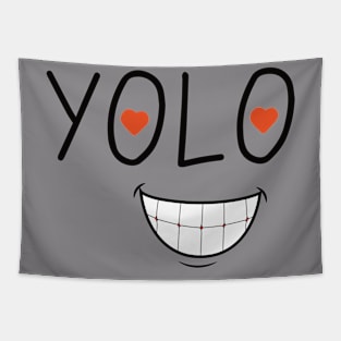 YOLO smile Tapestry