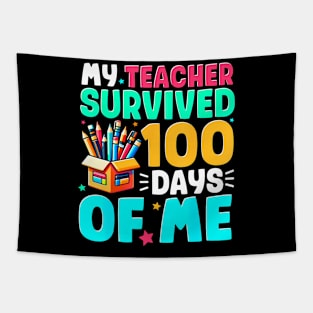 100th Day 100 Days Of School Teacher Boys Girls Kids Tapestry