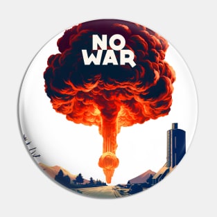 No War: World Peace Please on a light (Knocked out) background Pin