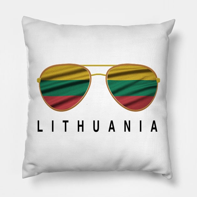 Lithuania Sunglasses, Lithuania Flag, Lithuania gift ,  Lithuanian , Pillow by JayD World