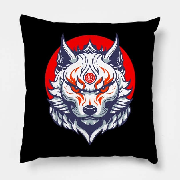 Okami Pillow by DesignFlex Tees