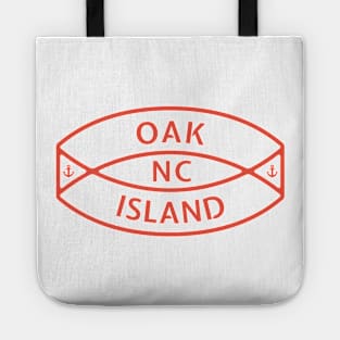 Oak Island, NC Summertime Vacationing Anchor Ring Tote