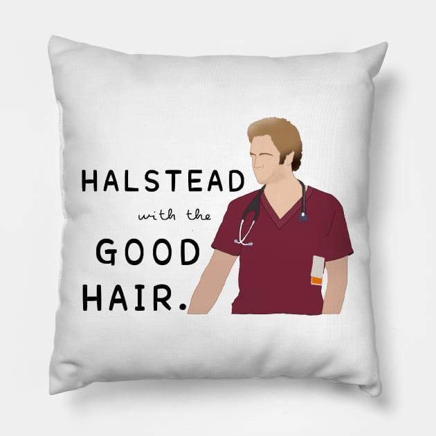 Halstead with the Good Hair Pillow by Meet Us At Molly's