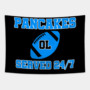 O-Line Pancakes Served 24/7 American Football Tapestry