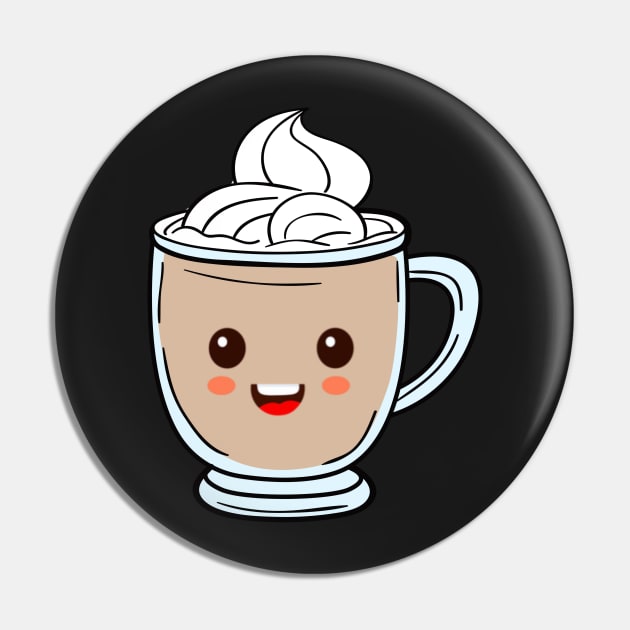 Cute Smiling Hot Cocoa Pin by broadwaygurl18