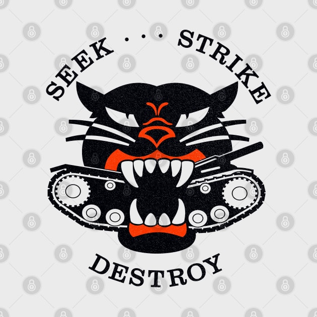 Hellcat M18 Tank Destroyer Seek Strike and Destroy distressed logo by TaterSkinz