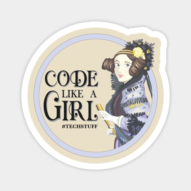 Code Like A Girl Magnet by TechStuff