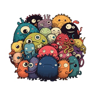 Cute Doodle Monsters T-Shirt