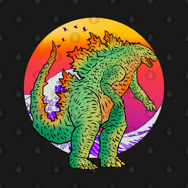 Retro godzilla by Studiogomsky