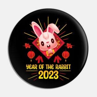 Good Luck Zodiac Happy Chinese New Year of the Rabbit Pin