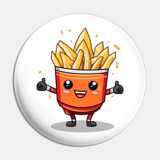 Cute French Fries T-Shirt Pin