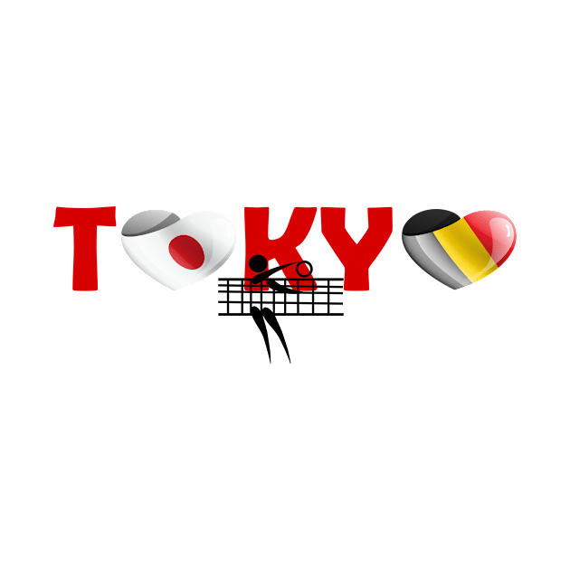 Volleyball in Tokyo - team Belgium (BE) by ArtDesignDE