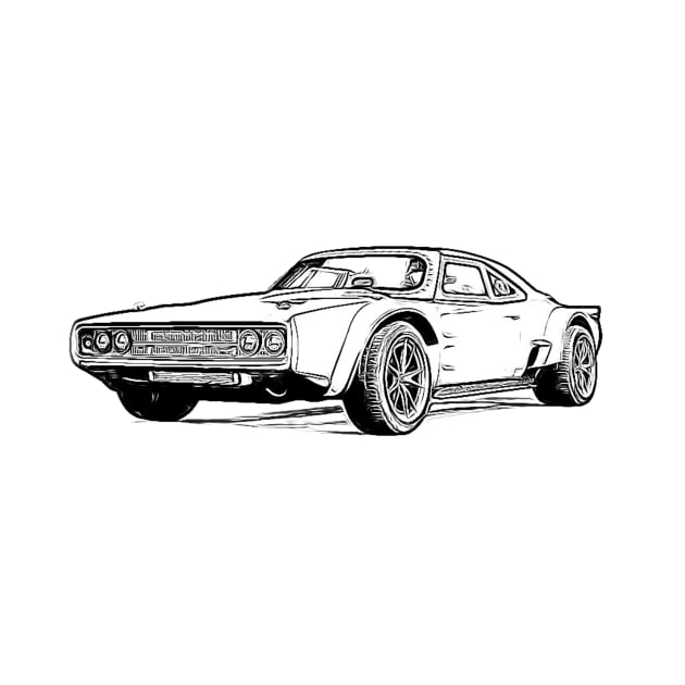 Charger FF Wireframe by Auto-Prints