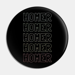 Homer Name Pattern Pin