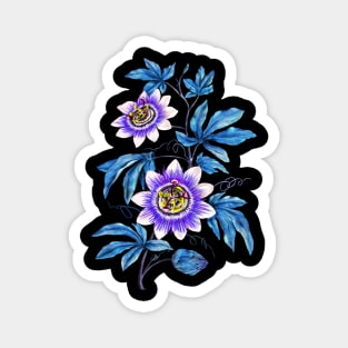 Passion flower botanical print Magnet