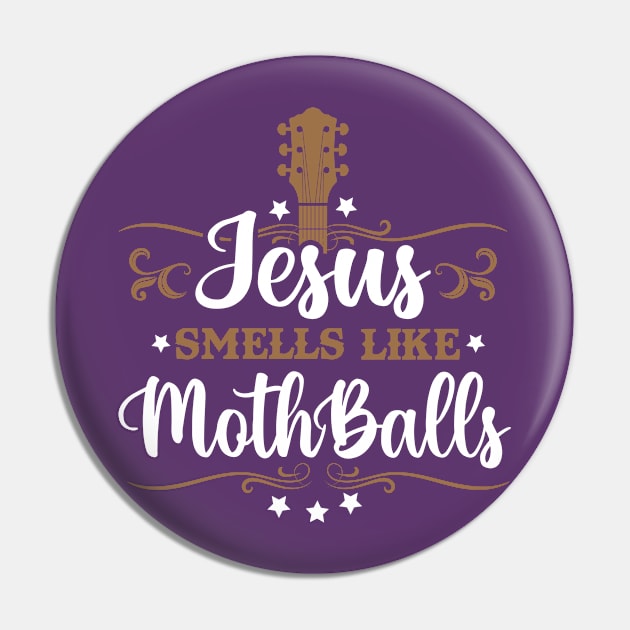 Jesus Smells Like Moth Balls Pin by The Lovecraft Tapes