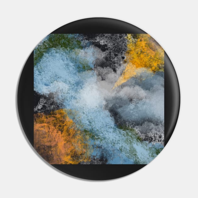 Forces of Nature Climate Change Abstract Art Pin by NattyDesigns