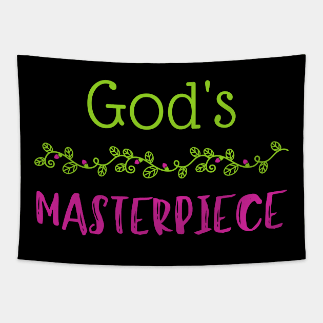 God's Masterpiece Spiritual Faith Spirituality Christ Jesus Religion Cute Motivational Inspirational Gift Tapestry by EpsilonEridani