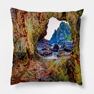 Bloody natural rock archway Pillow