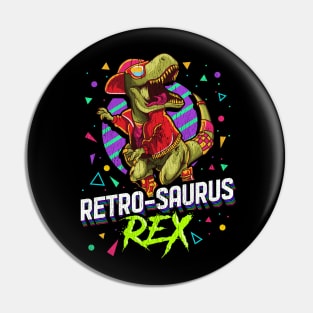 Retro Saurus T Rex Dinosaur Cool Pin