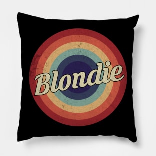 Blondie - Vintage Circle Art Pillow