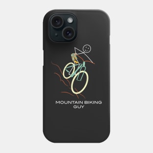Funny Mens Mountain Biking design Phone Case