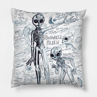 Roswell Alien Study Pillow