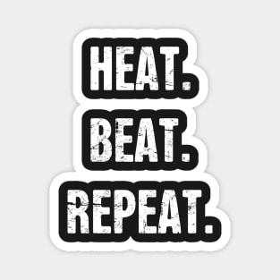 Heat. Beat. Repeat. Funny Blacksmith Design Magnet