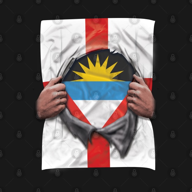 Antigua & Barbuda Flag English Flag Ripped - Gift for Antiguan & Barbudan From Antigua & Barbuda by Country Flags