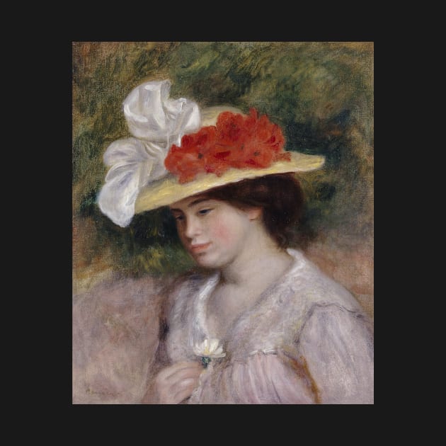 Woman in a Flowered Hat by Auguste Renoir by Classic Art Stall