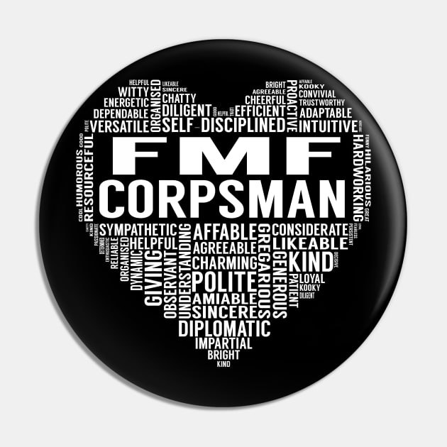 Fmf Corpsman Heart Pin by LotusTee