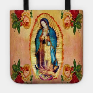 Our Lady of Guadalupe Virgin Mary and Roses Tote